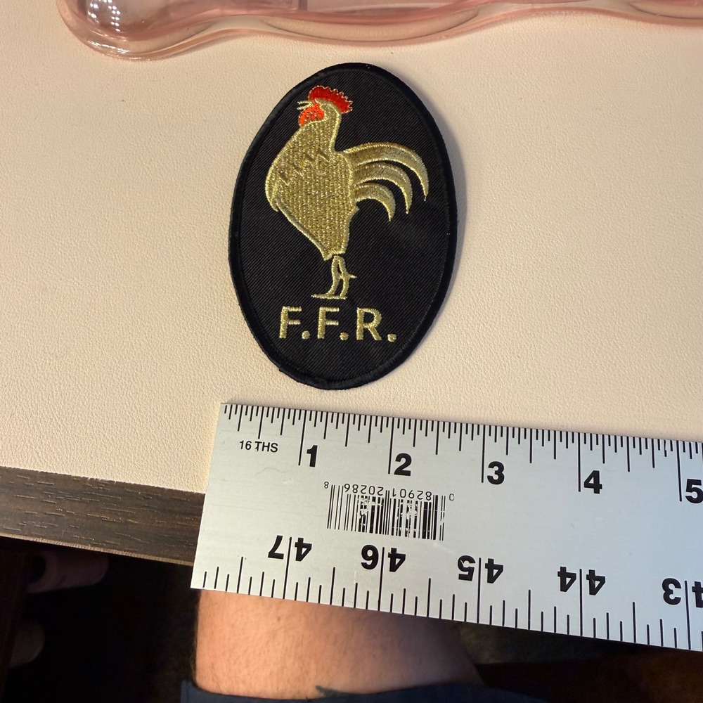 F F R Embroidered French Rooster Patch Applique Sew Iron On Emblem
